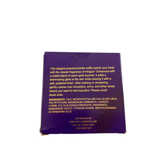 Mary Kay Intrigue 1 Oz Net Wt. Delicate Shimmer  Pressed Body Powder - Picture 2 of 6